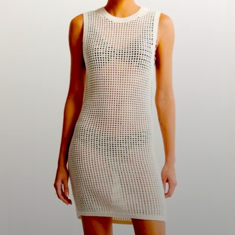 Abercrombie crochet minidress beach cover up - small